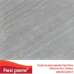 Flexi Pierre Noir Stellaire, feuille de pierre naturelle