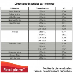 122x61 réf Ardoise - Feuille de pierre